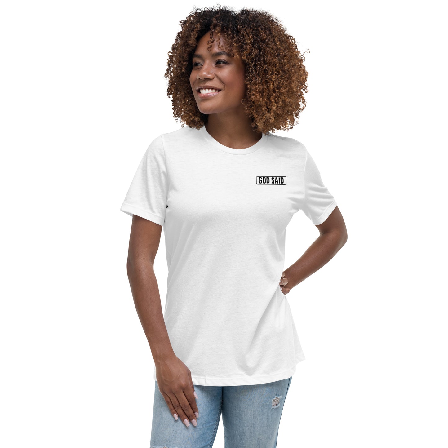 God Said "Walk by Faith" Women's Relaxed T-Shirt